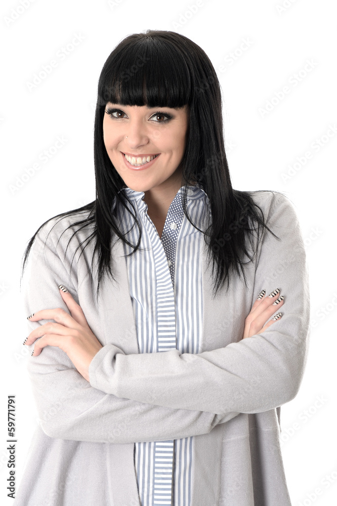Happy Welcoming Young Woman Happy Welcoming Young Woman