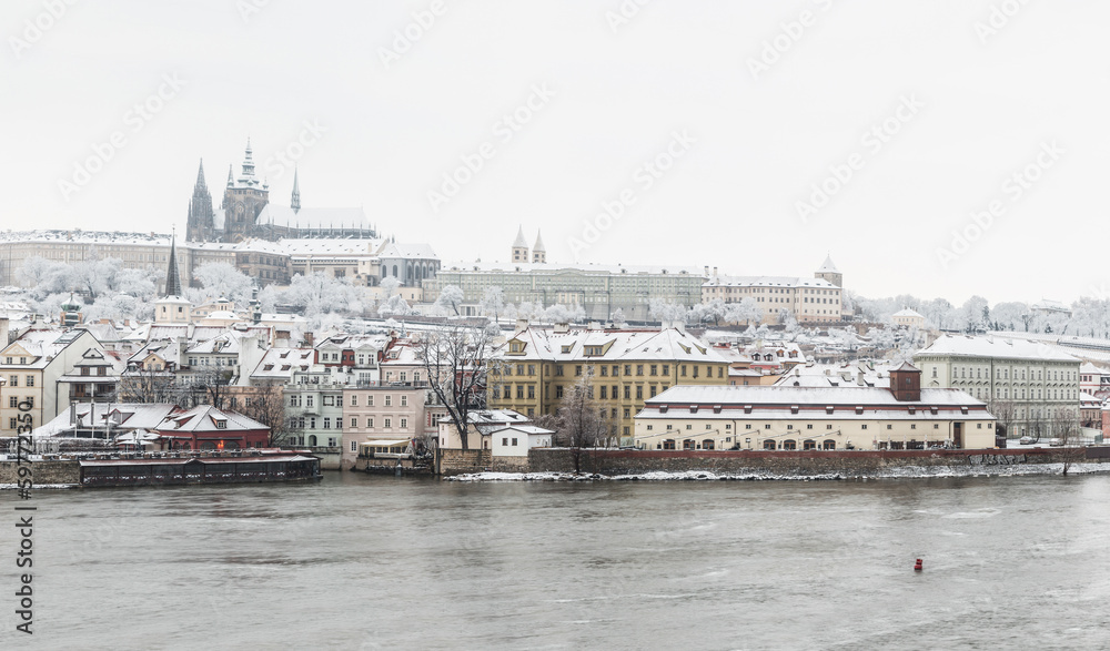 Obraz premium Snow in Prague