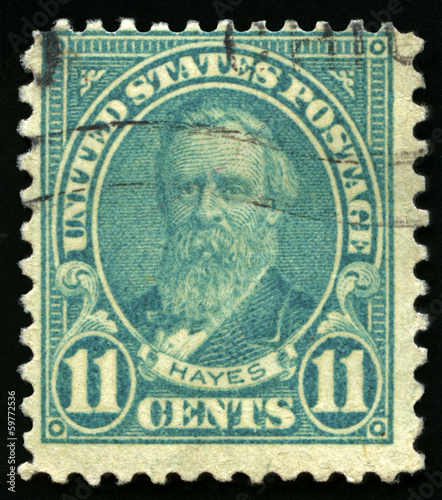 Vintage US Postage Stamp of President Hayes