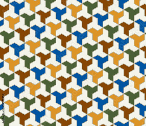 seamless islamic tiles pattern