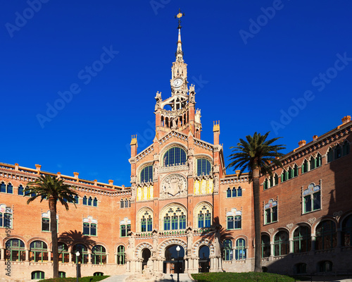 Main facade of hospital de Sant Pau. Barcelona