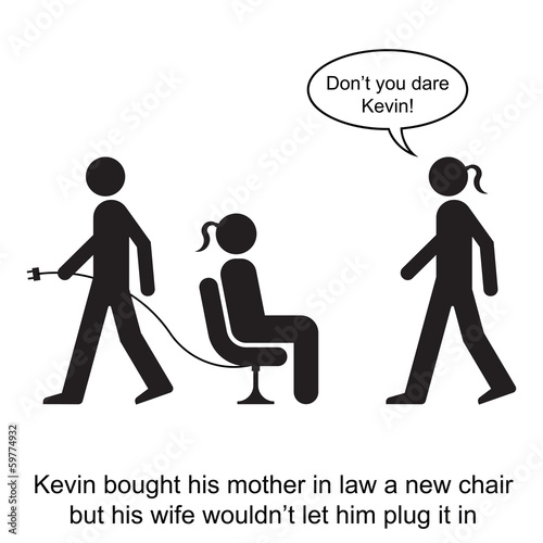 Kevin and his Mother in Law cartoon