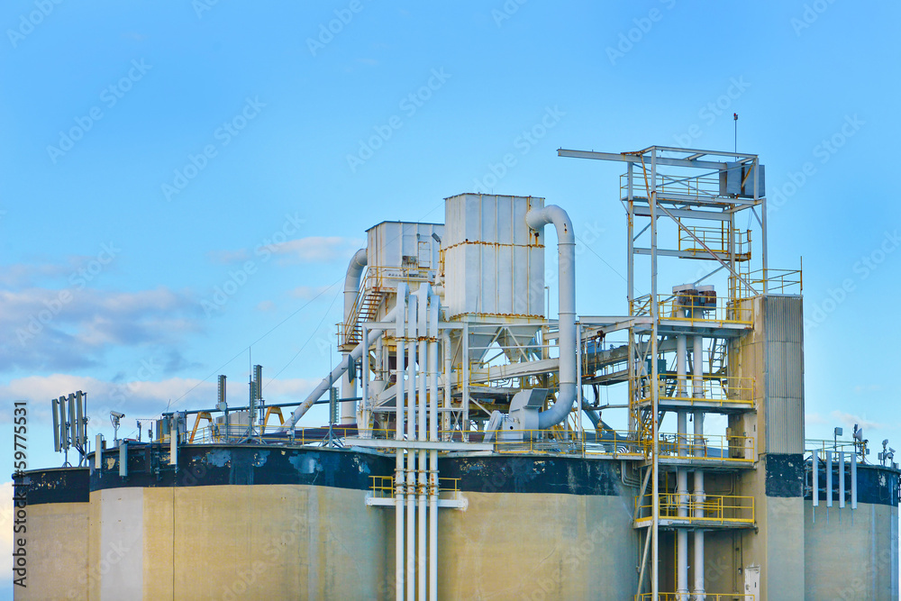 Obraz premium Heating facility. Pipes and tubes industrial background.