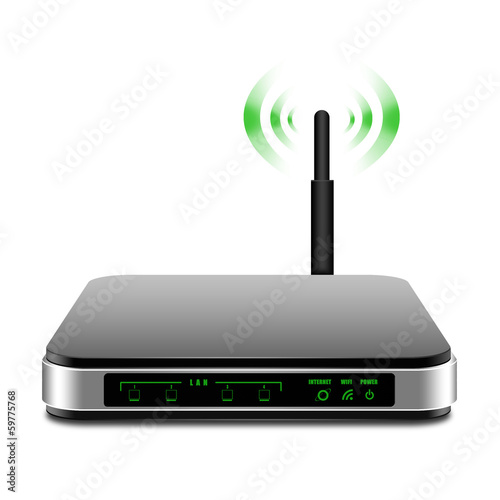 Wireless Router with the antenna illustration