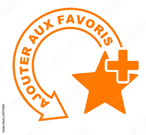 ajouter aux favoris flèche orange