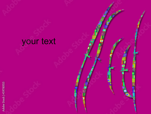 Colored abstract pattern of elements retro background Birds
