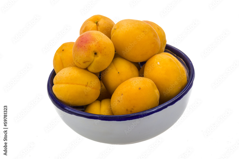 Yellow ripe apricots