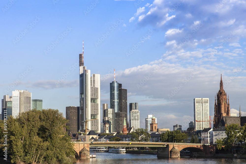 Obraz premium Stadt Metropole Frankfurt am Main Skyline