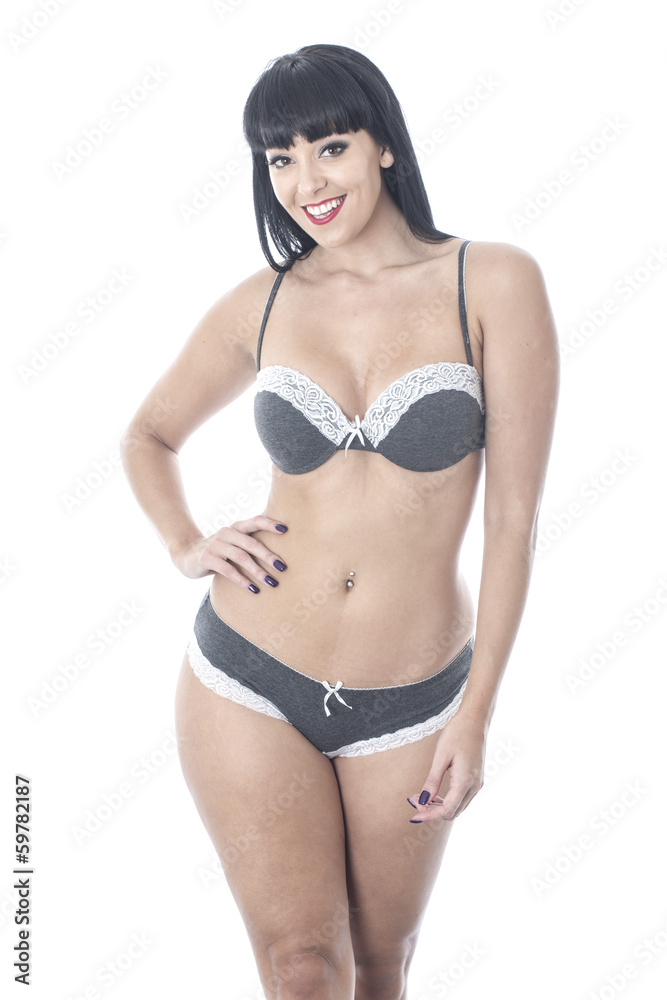 Fototapeta premium Young Pin up Model Wearing Lingerie