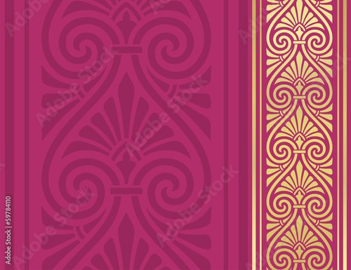 paisley floral pattern , wedding card , royal India