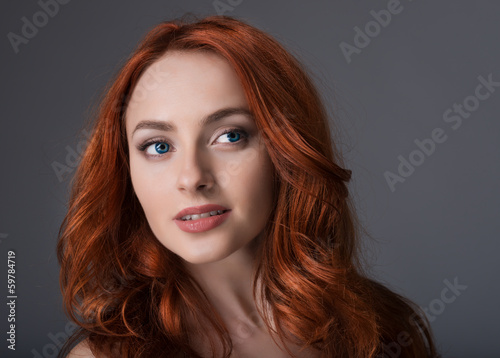 Portrait of young girl with red-haired