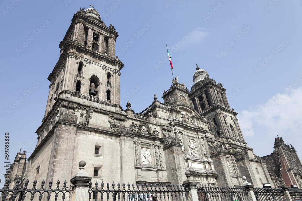 Fototapeta premium The metropolitan cathedral of Mexico DF