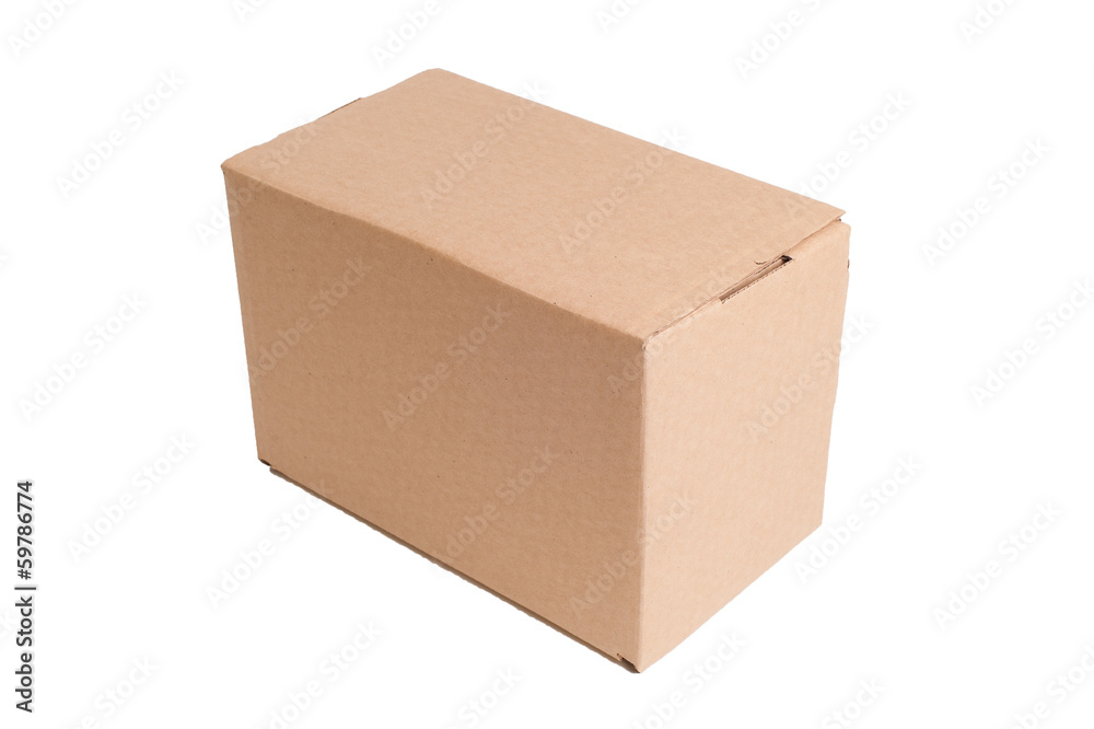 Cardboard box isolated on white Cardboard box isolated on white