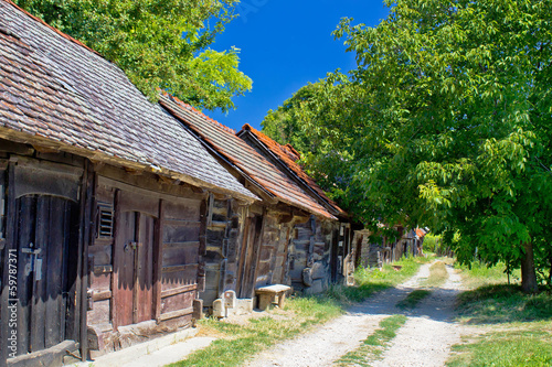 Historic cottages road in Croatia