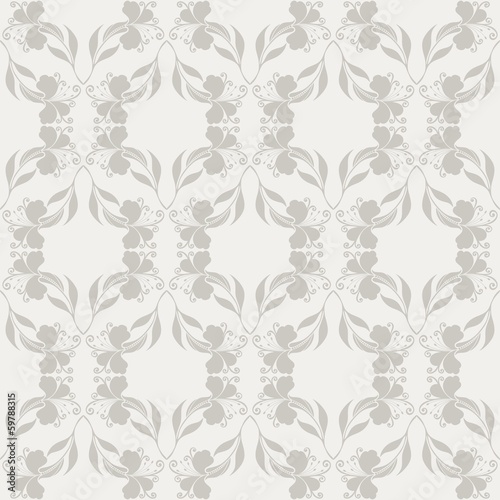 Seamless Ornate Floral Pattern (Vector)