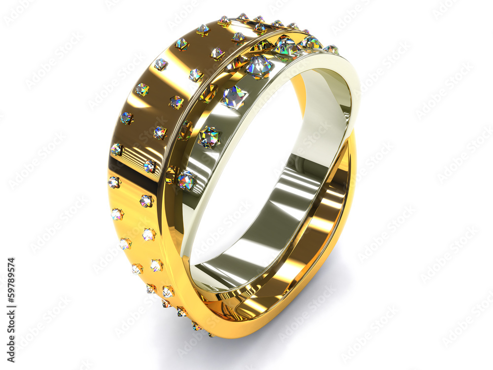 Gold ring with diamonds Gold ring with diamonds