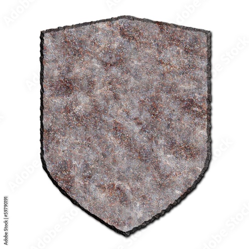 Rusty shield.