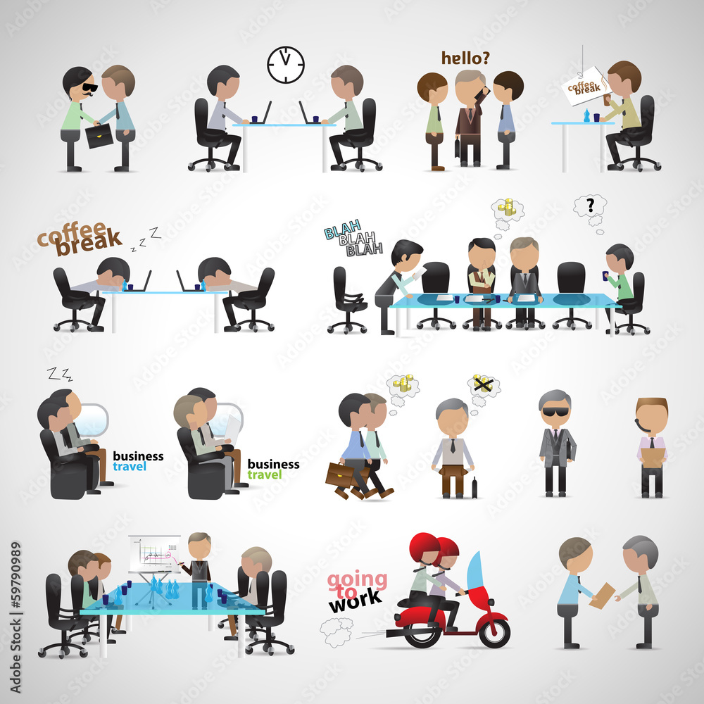 Business Peoples - Isolated On Gray Background Business Peoples - Isolated On Gray Background
