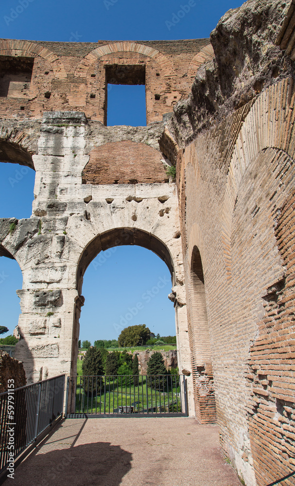 Nice View Through Old Roman Arch