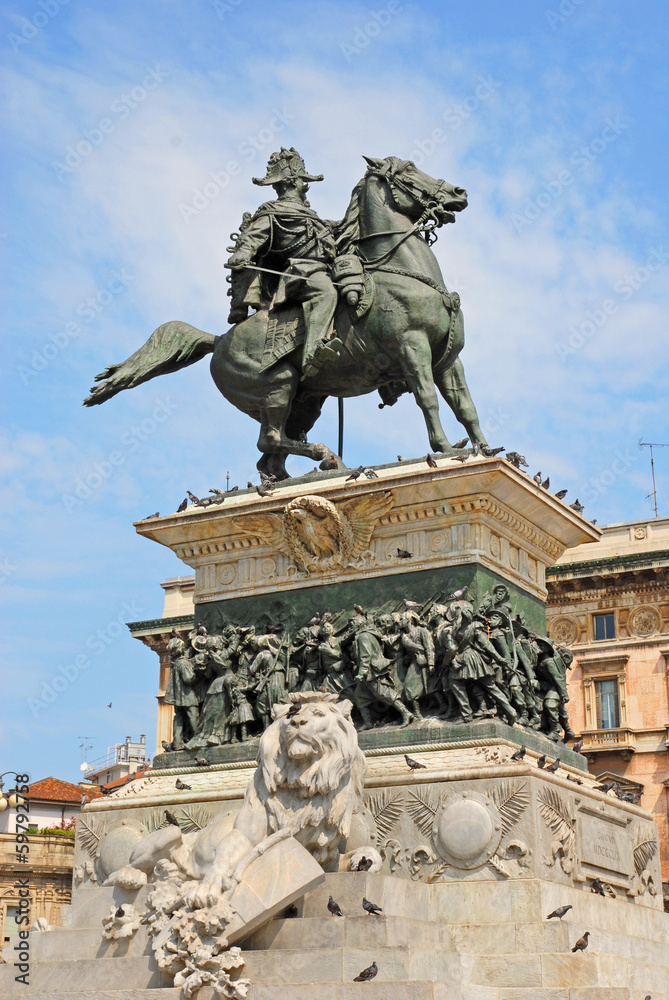 Milan, Equestrian statue of Vittorio Emanuele II