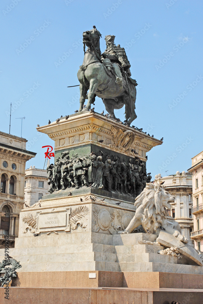Milan, Equestrian statue of Vittorio Emanuele II