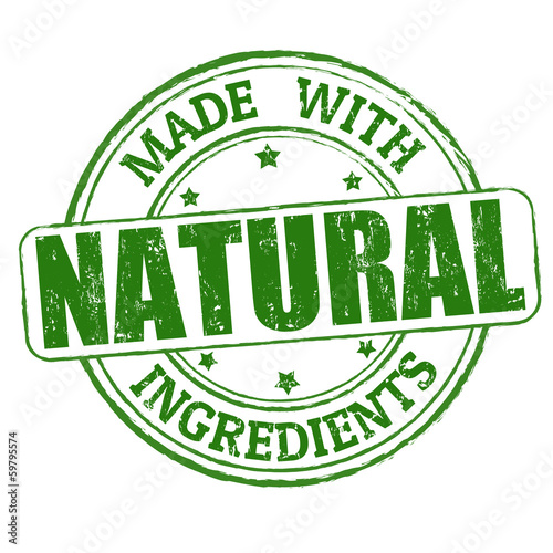Made with natural ingredients stamp