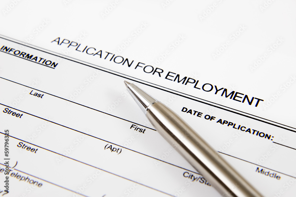 Application form concept for applying Application form concept for applying