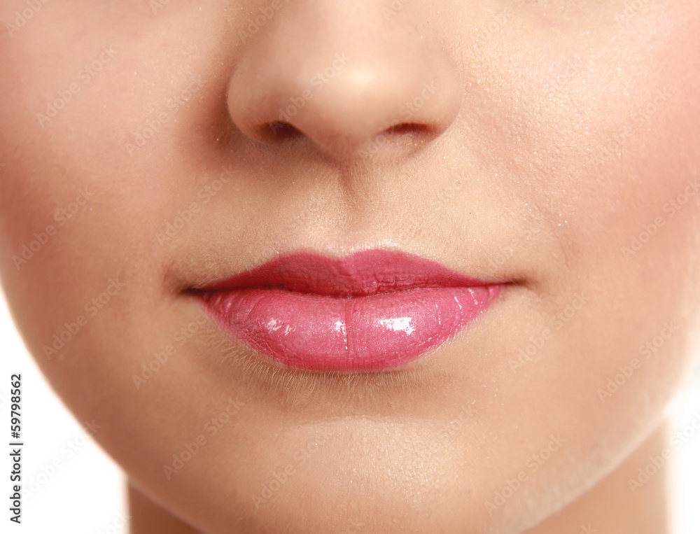 Obraz premium beautiful make up of bright lips.