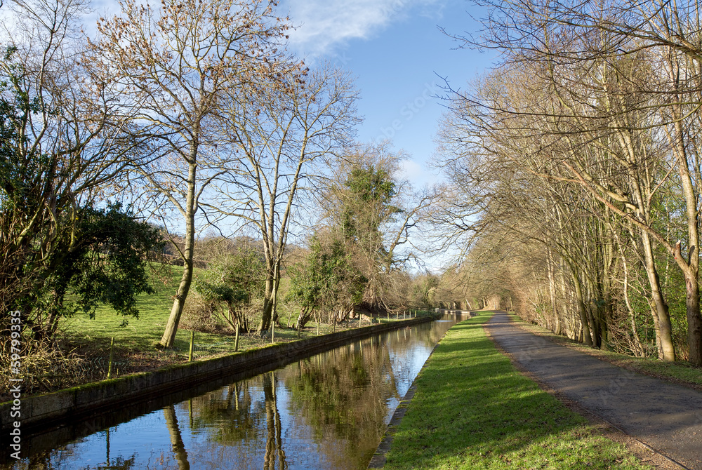 Canal near pentre, wrexham in North Wales Canal near pentre, wrexham in North Wales