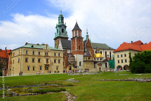 Wawel Cathedral on the Wawel Hill in Krakow (Cracow)