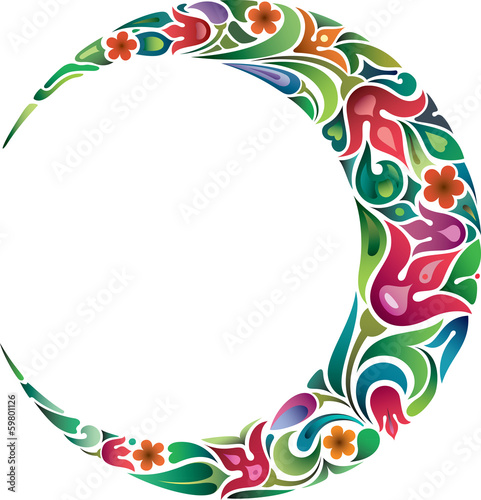 Fototapeta Naklejka Na Ścianę i Meble -  Crescent and tulips