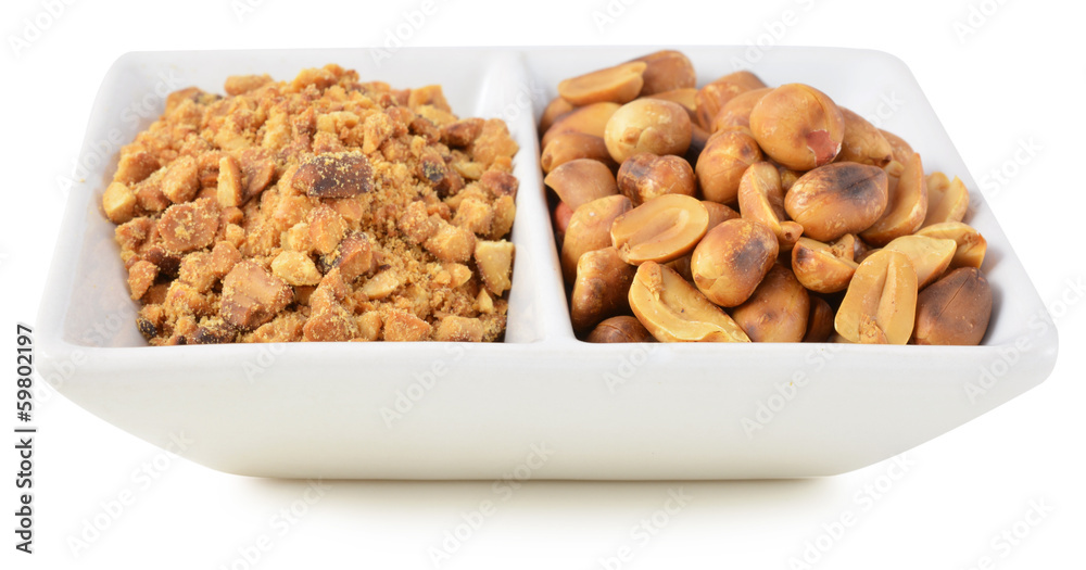 Crushing Peanuts for thai noodle Crushing Peanuts for thai noodle