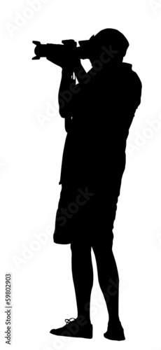 Silhouette of Standing Photographer