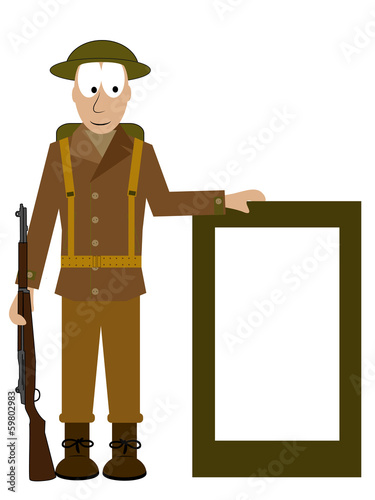 American soldier shows a signs