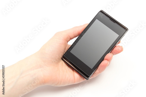 Wallpaper Mural Hand of woman holding mobile smart phone with blank screen Torontodigital.ca