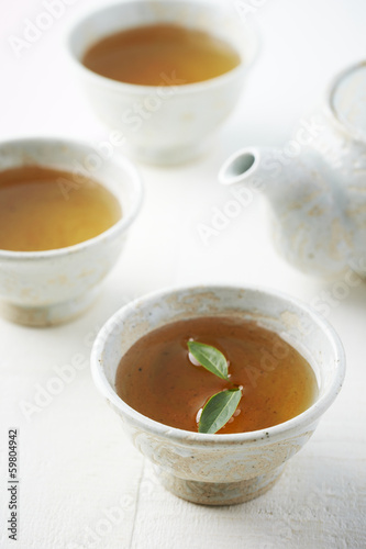 Pottery chinese tea set