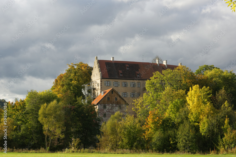 Schloss Aschach in Aschach bei Bad Bocklet, Unterfranken, Bayern
