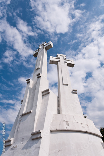 Three Crosses Monument on the Bleak Hill in Vilnius