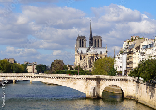 Notre-Dam behind the bridge
