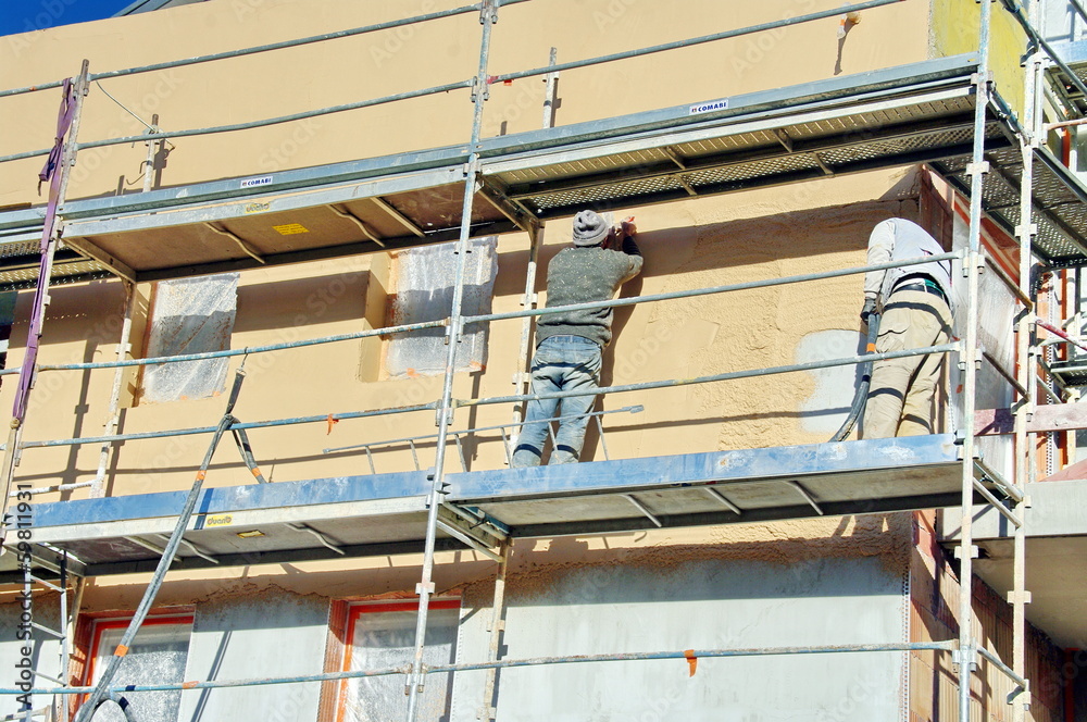 Naklejka premium crépissage de facade