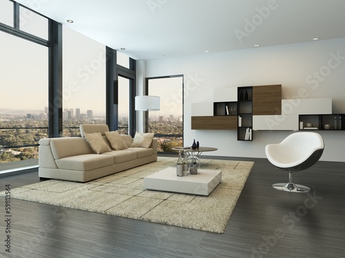 Contemporary modern living room interior