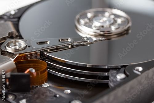 open computer hard disk