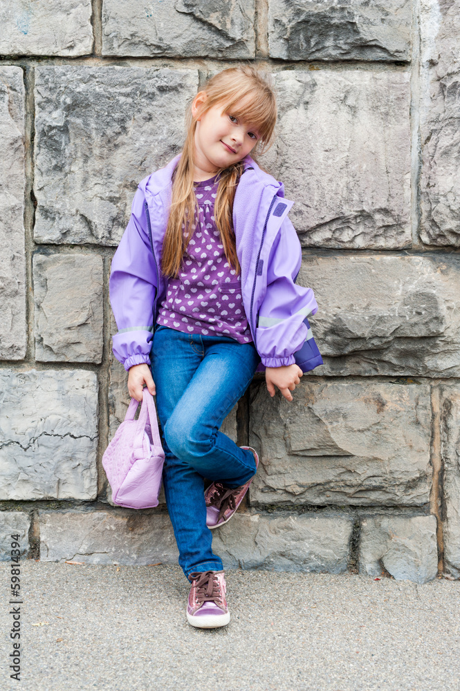 Outdoor portrait of a beautiful preschool girl Outdoor portrait of a beautiful preschool girl
