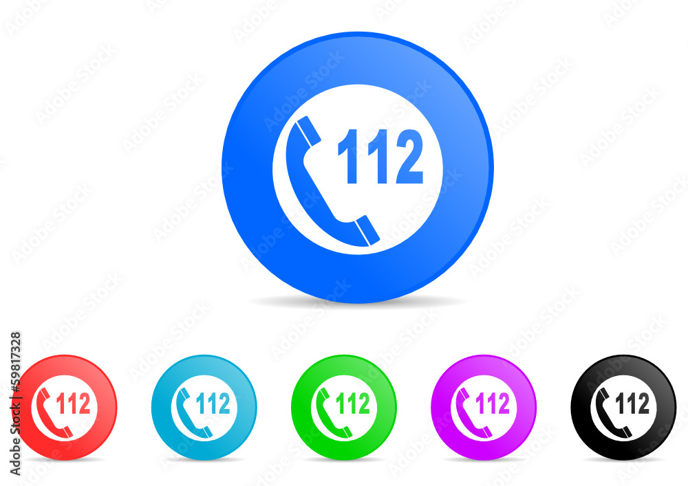 emergency call icon vector set emergency call icon vector set