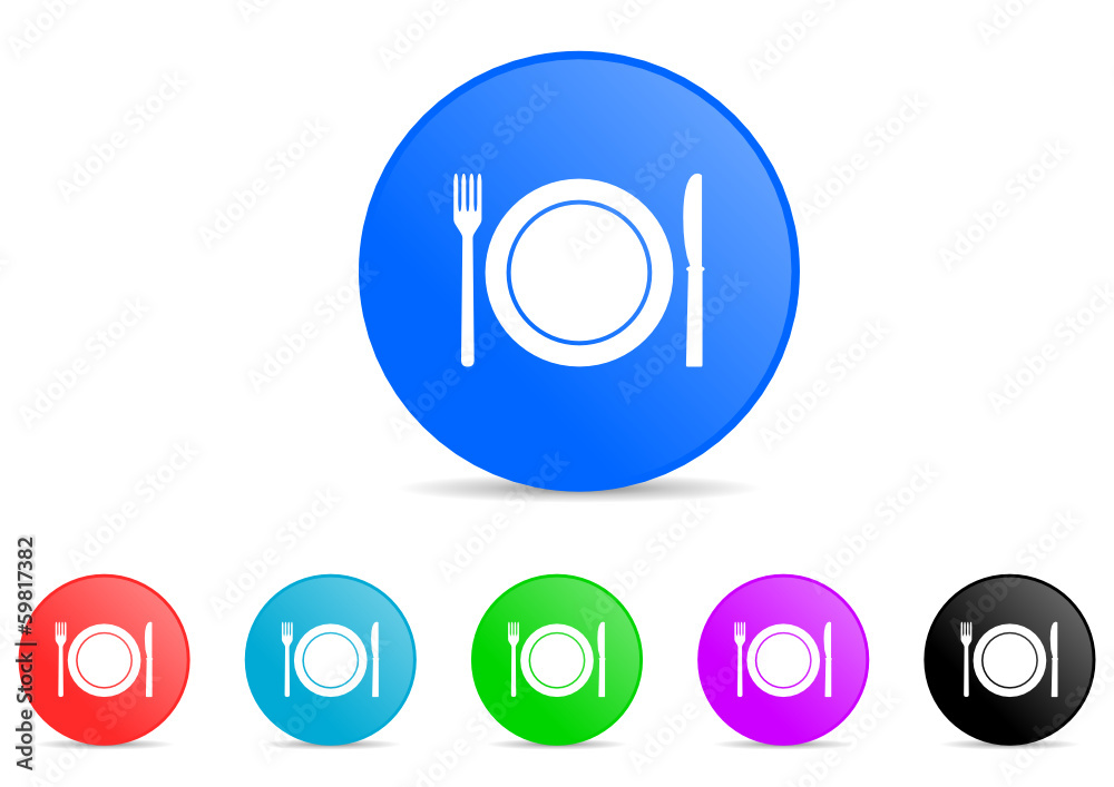 restaurant icon vector set