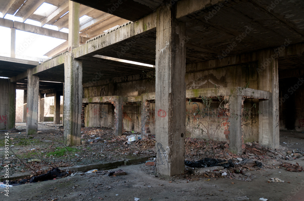 abandoned industrial building