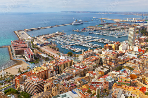 View of the port in Alicante  Spain