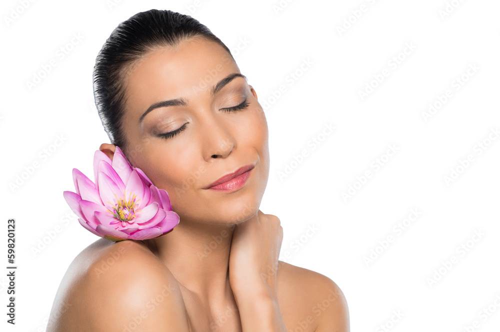 Beauty Portrait With Flower Beauty Portrait With Flower