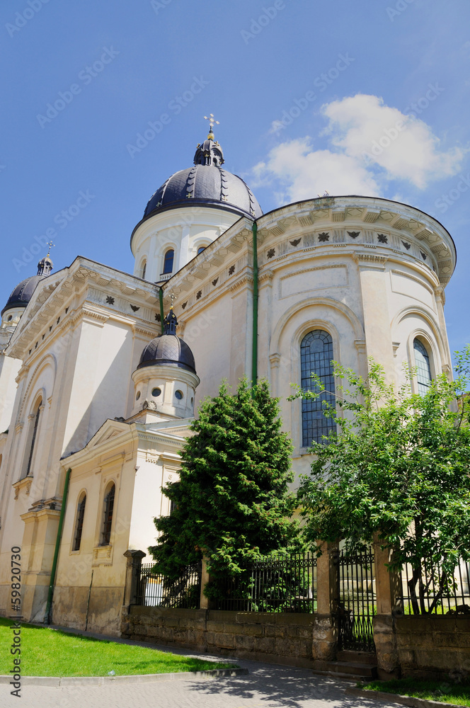 Trasfiguration Church on the north of the Rynok Square, Lviv, We