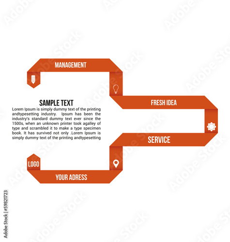 Orange infographic elements